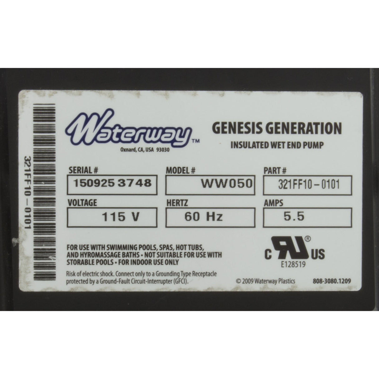 Pump, HQ-WW Bes-6000, 0.5Hp, 115V, 1-Spd : 321FF10-0101
