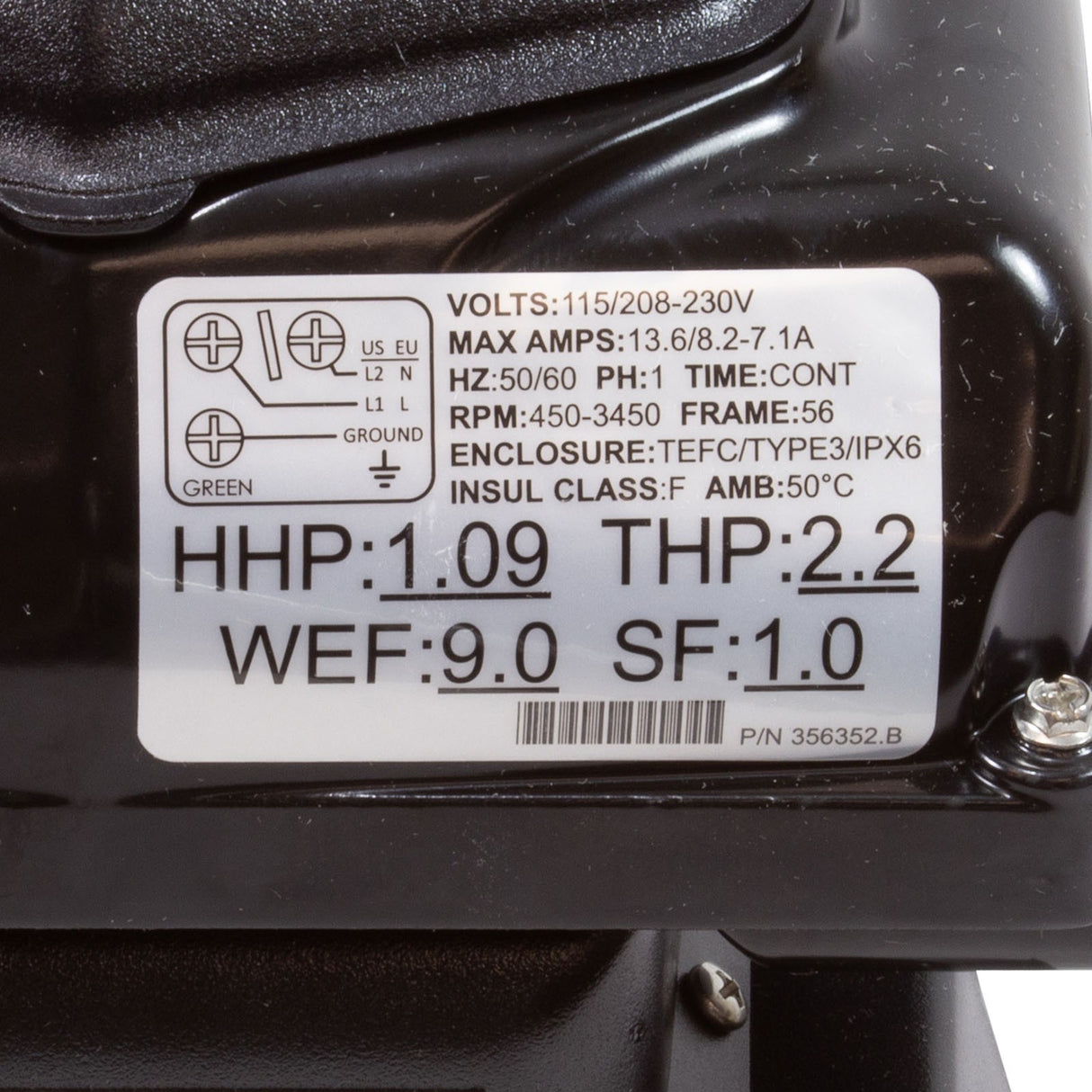 Pump, Pentair SuperMax VS, 1.5hp, 115/208-230v Var-Spd, Blk : 343001