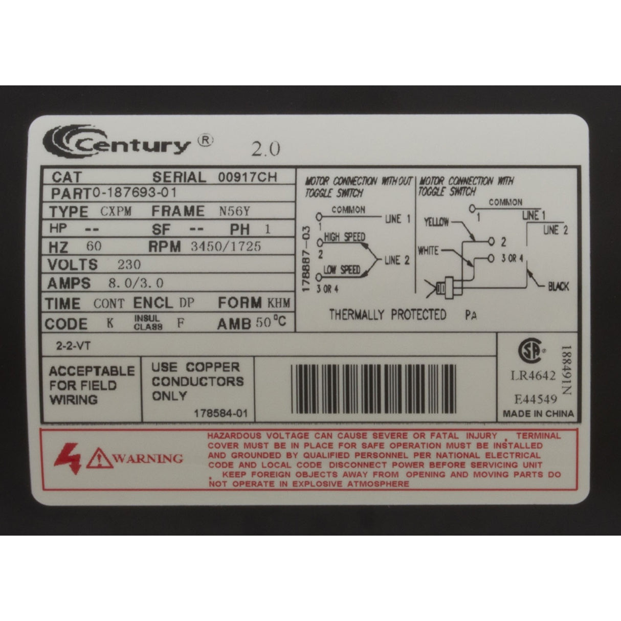Pump, BWG Dura-Jet, 3.0SPL, 230v, 2-Spd, 56 Frame, Marquis Repl :