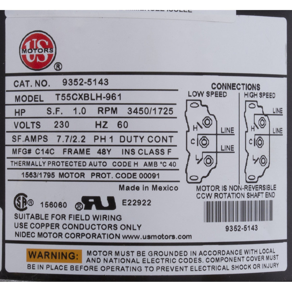 Pump, Aqua Flo XP2, 1.5hp, 230v, 2-Spd, 48fr, 2", OEM : 06115517-2040
