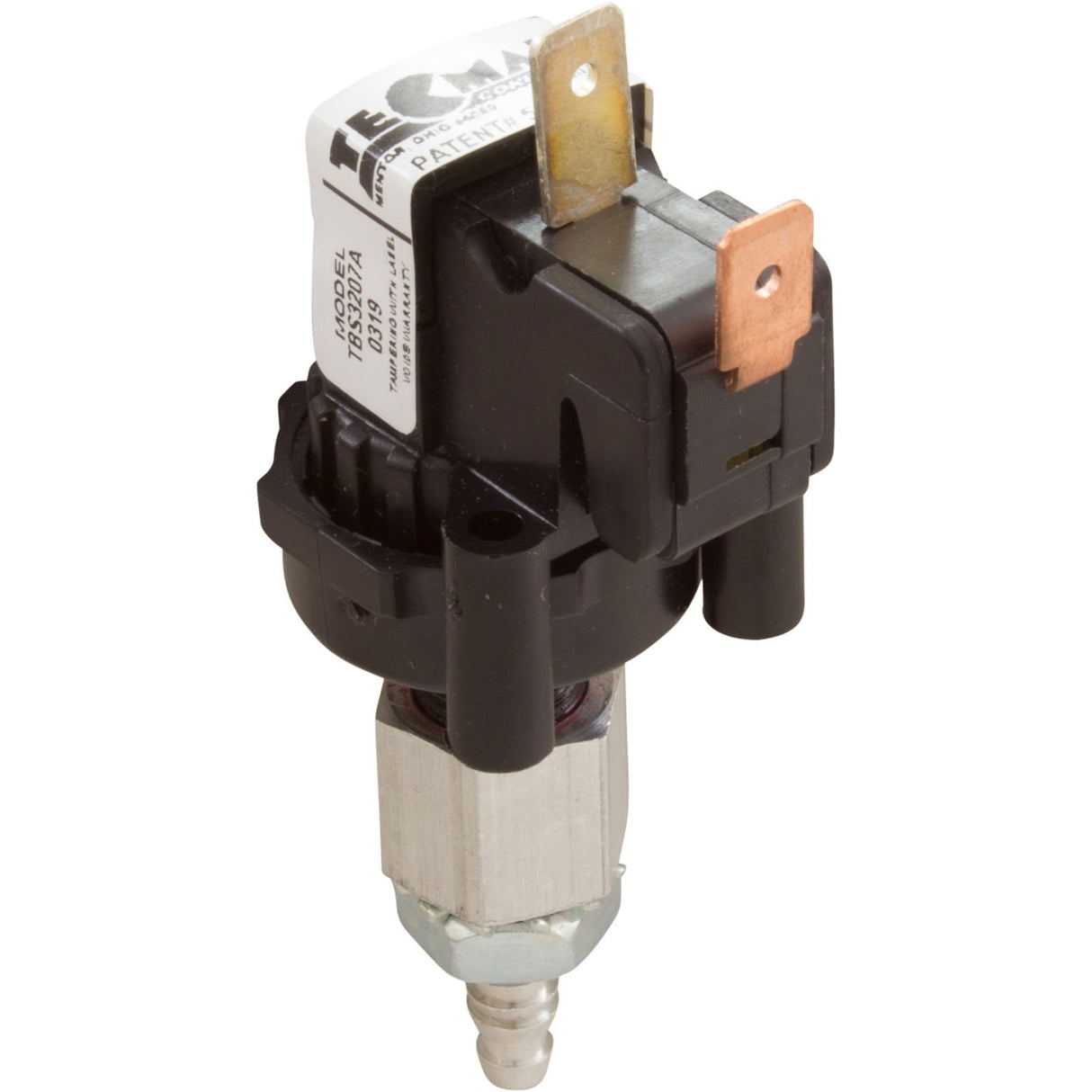 Air Switch, Tecmark, SPNO, 25 Amp, Latching, Center Spout : TBS3207A