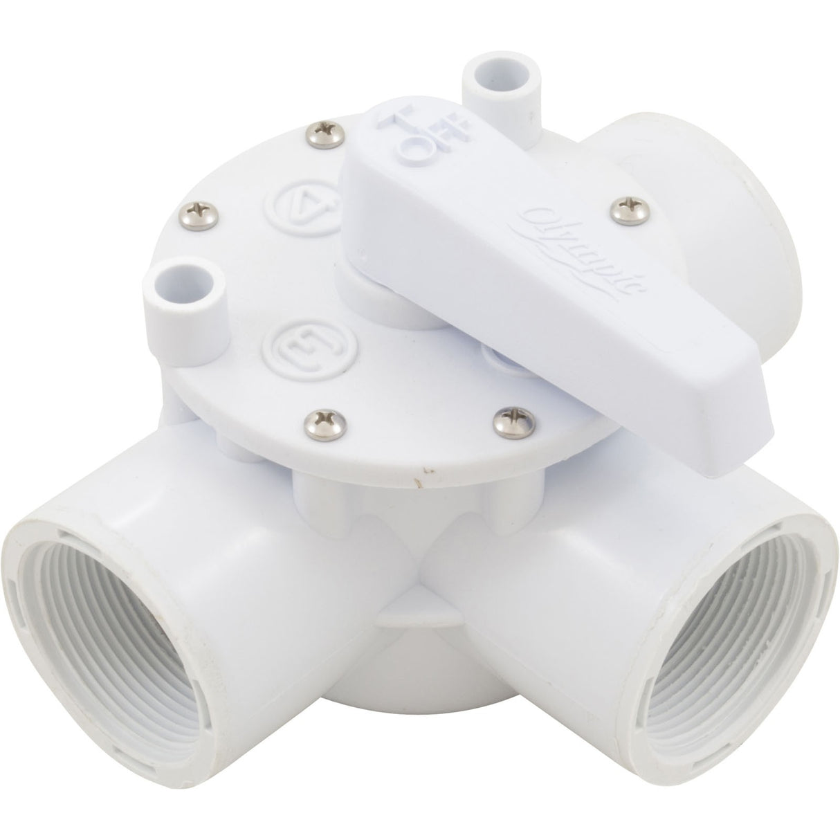 Diverter Valve, Olympic, 1-1/2"fpt, 3-Way, White : AFT100T