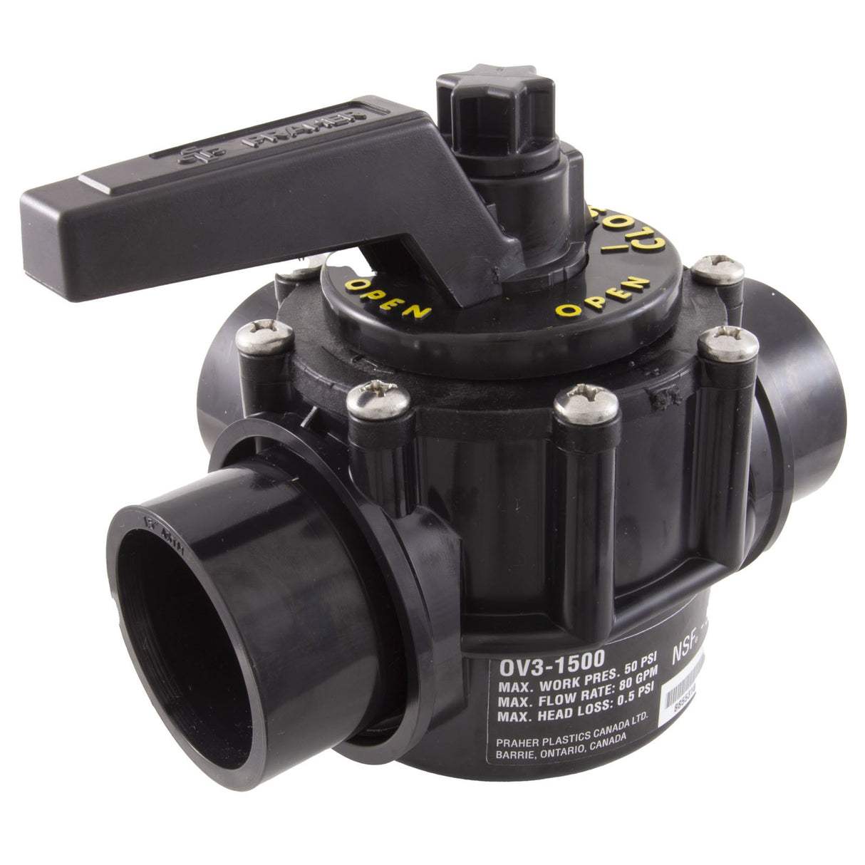 Diverter Valve, Praher, 3-Port, 1-1/2"s : OV3-1500