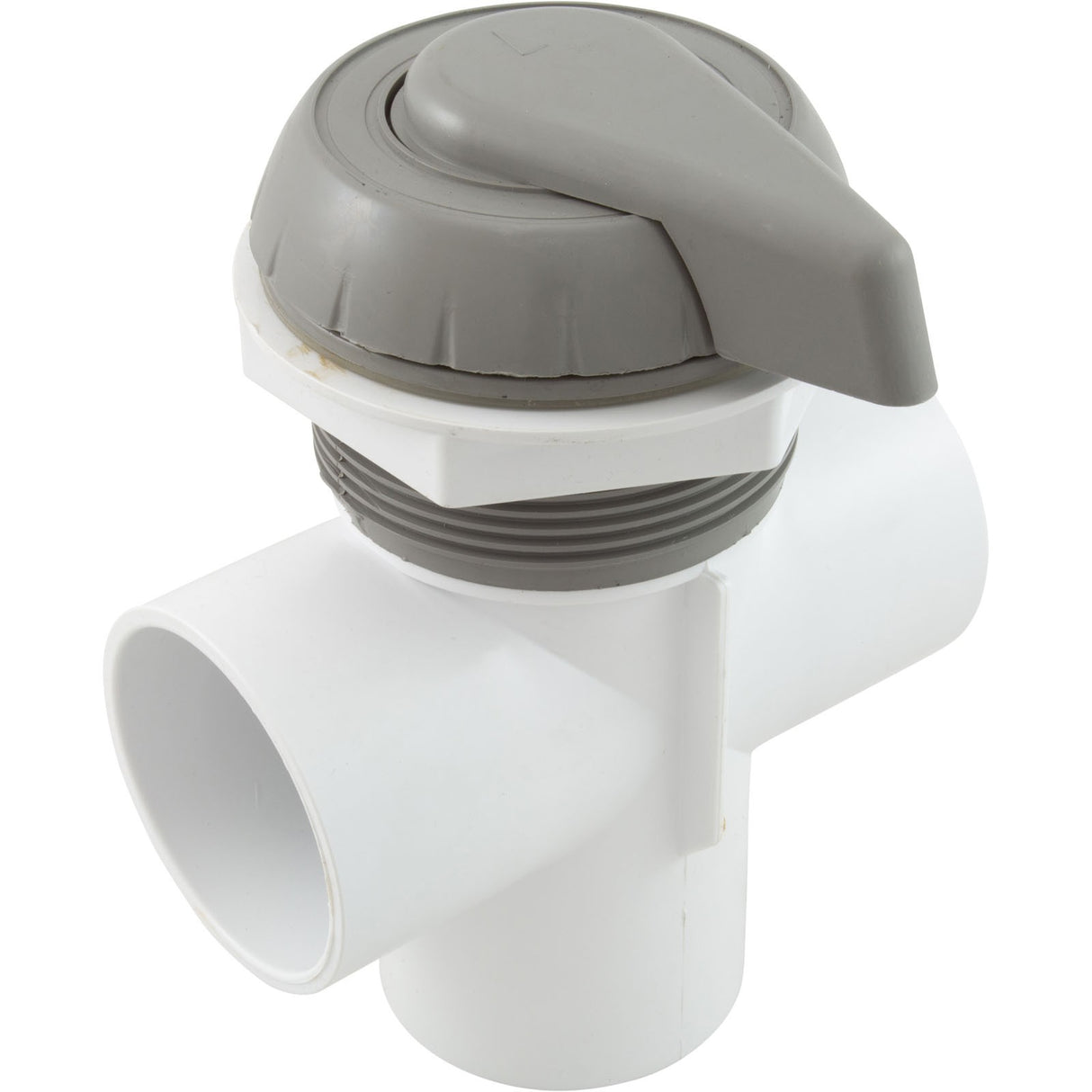 Diverter Valve, WW, 2", 2 Port, Top Mount, Notched, Gray : 600-3067