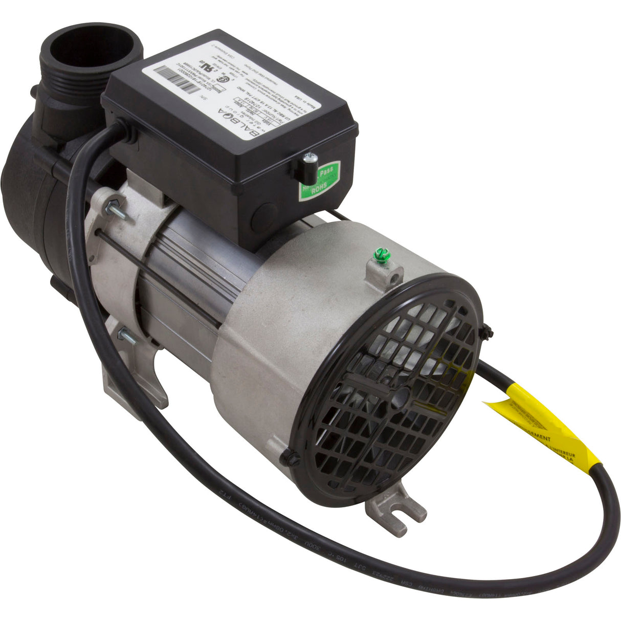 Pump, Bath, BWG Power WOW, 1.5hp, 115v, 1-Spd, 13A, Nema Cord : 1074019 - Balboa Water Group - 1074019 - PartsForSpas.com