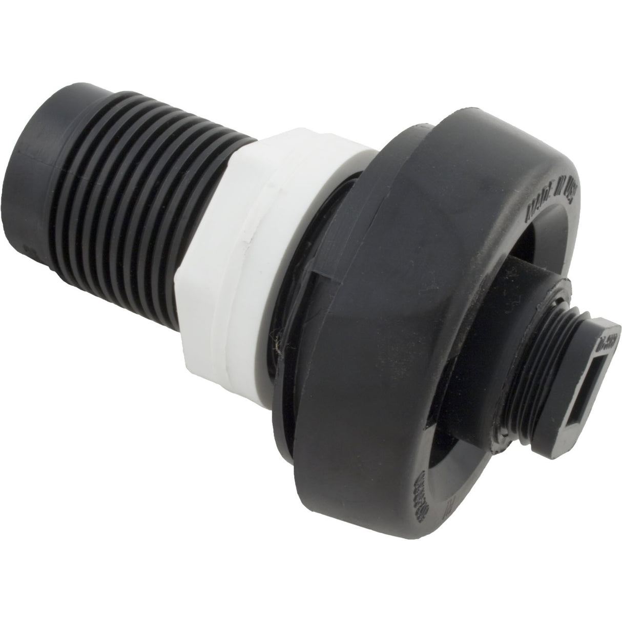 Spa Drain/Fill Valve, WW, 1-5/8" ACME threaded x 1"s, Black : 640-2001