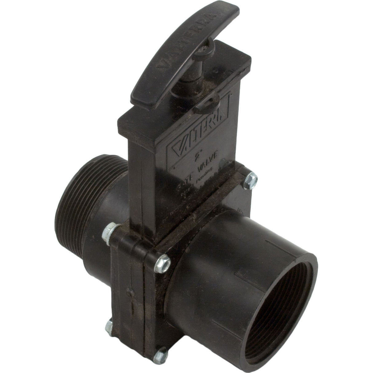 Gate Valve, 3 pc, Valterra, 2"fpt x 2"mpt, 40psi, Black : 7208
