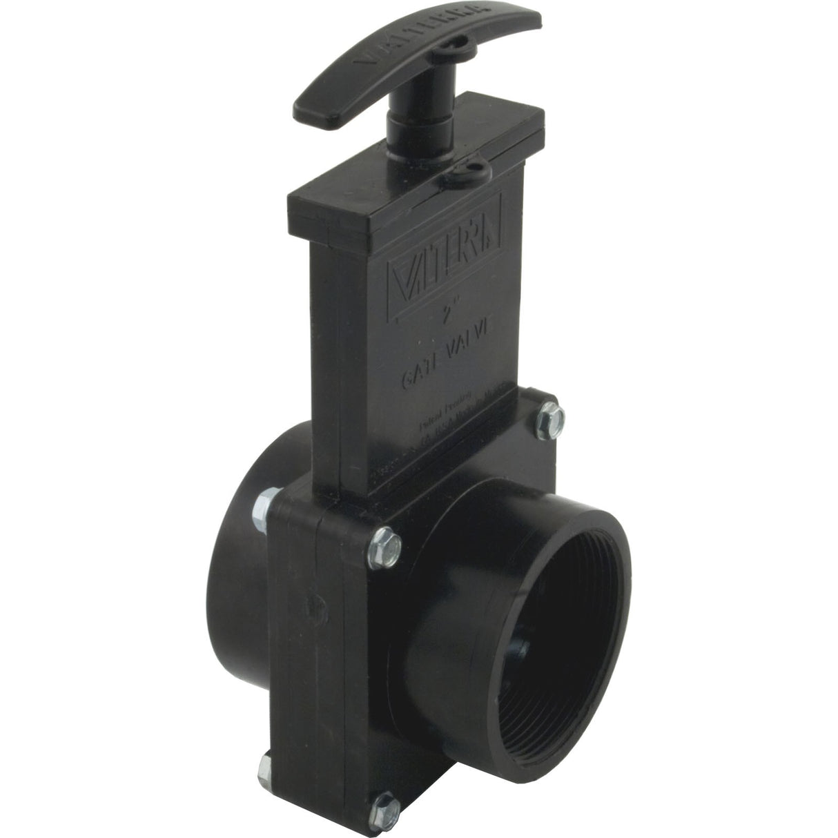 Gate Valve, 3 pc, Valterra, 2"fpt x 2"s, 40psi, Black : 7209