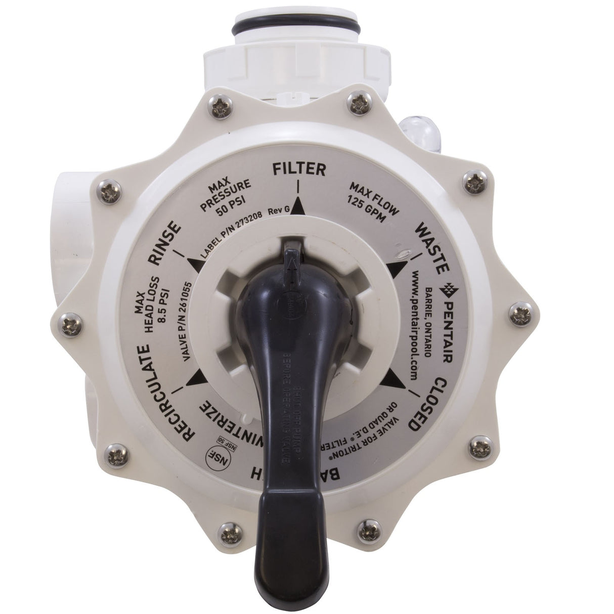 Multiport Valve, American Products/Pentair, 2" Thd, 6 Pos : 261055