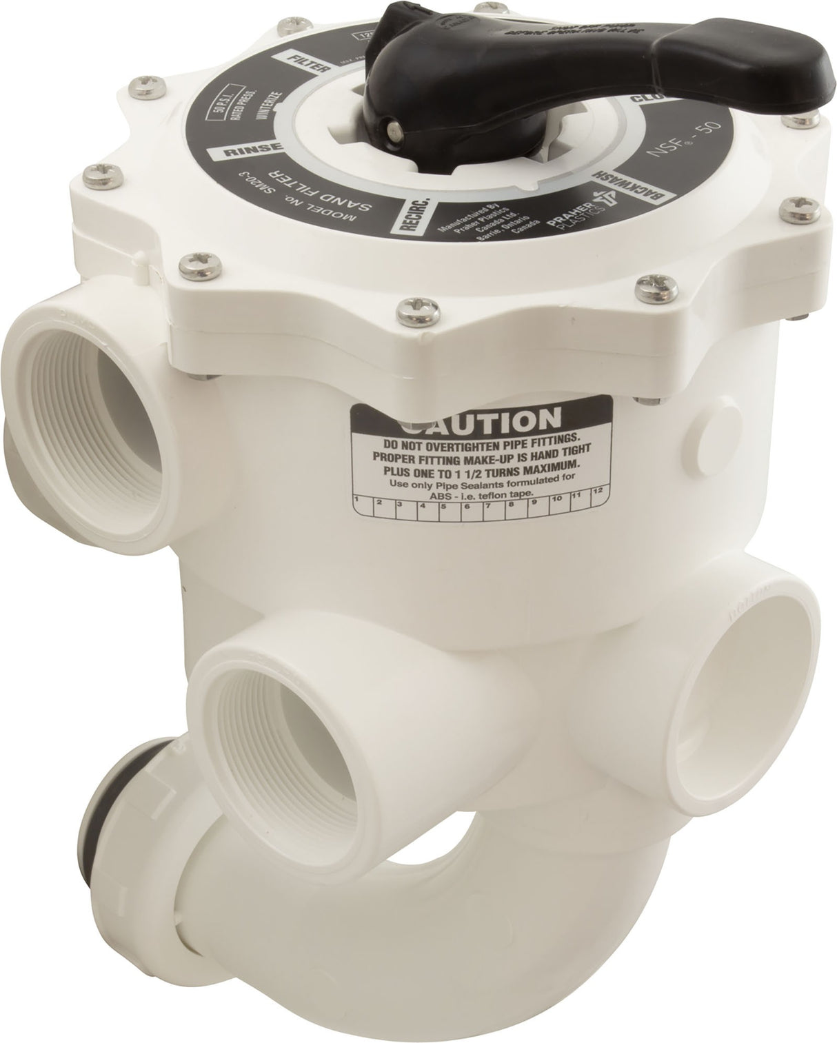 Multiport Valve, Praher SM2-PP3, 2", with PacFab Plumbing : SM2-PP3