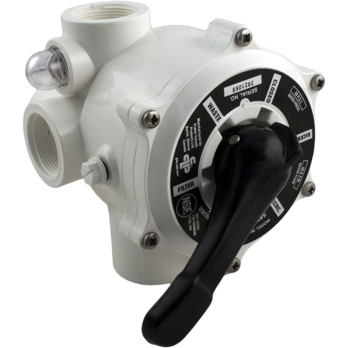 Multiport Valve, Praher SM-10-3, 1-1/2" Female Pipe Thread : SM-10-3