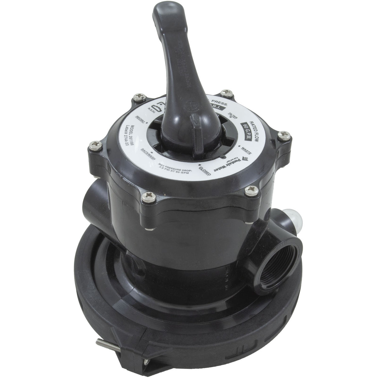 Multiport Valve, Pentair-Praher TM-12-L, 1-1/2" fpt : 261186