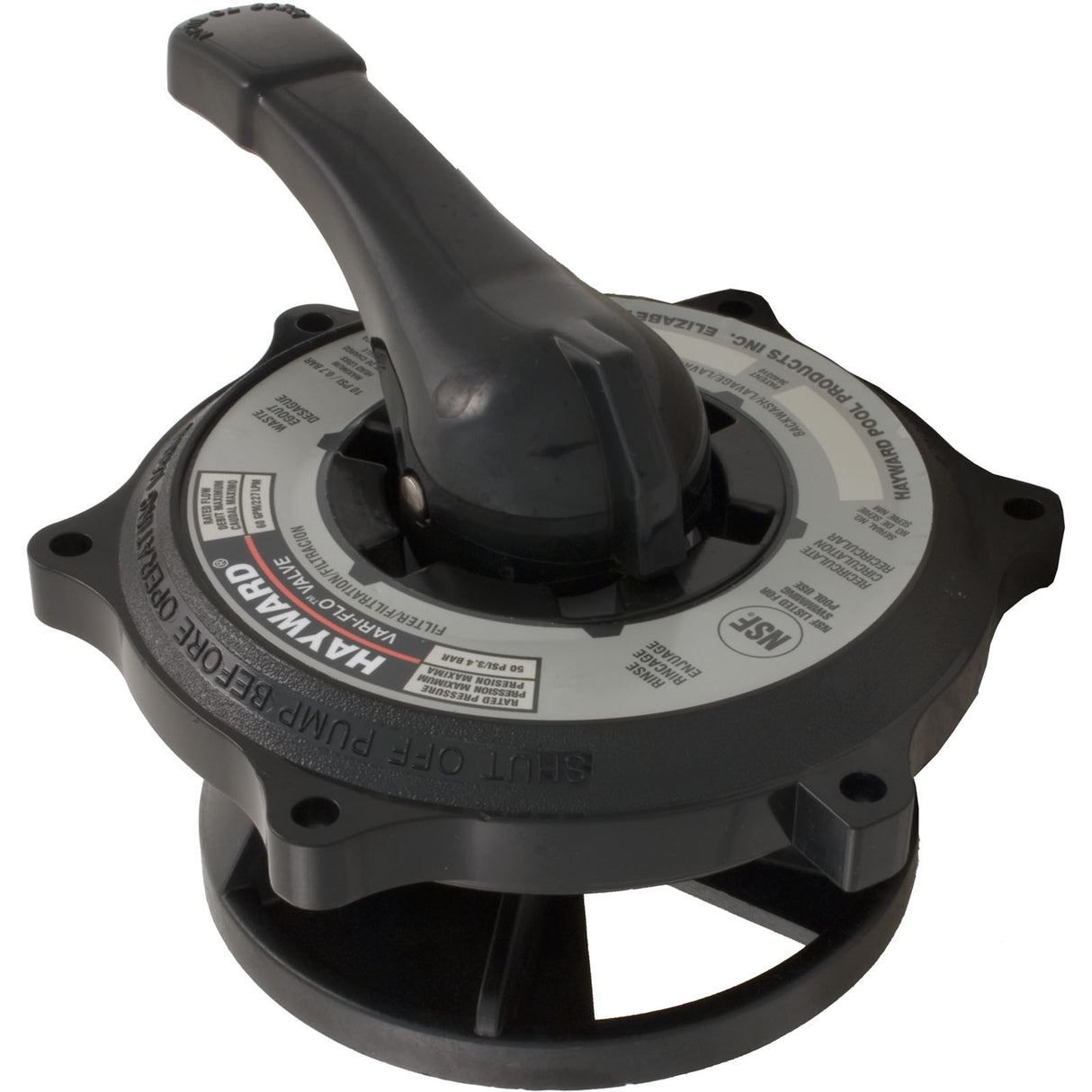 Lid Assembly, Hayward SP0710/SP0712/SP0710X Valves, Black : SPX0710XBA17