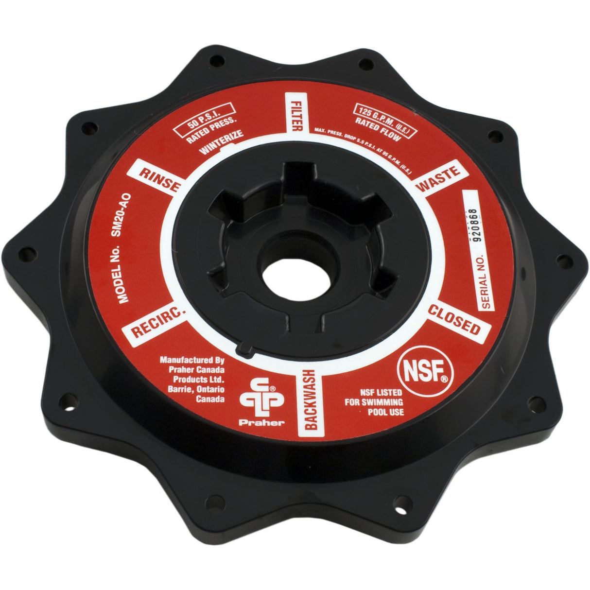Cover, Praher ABS 2" Top/Side Mount Valves, Black : E-6-S2B
