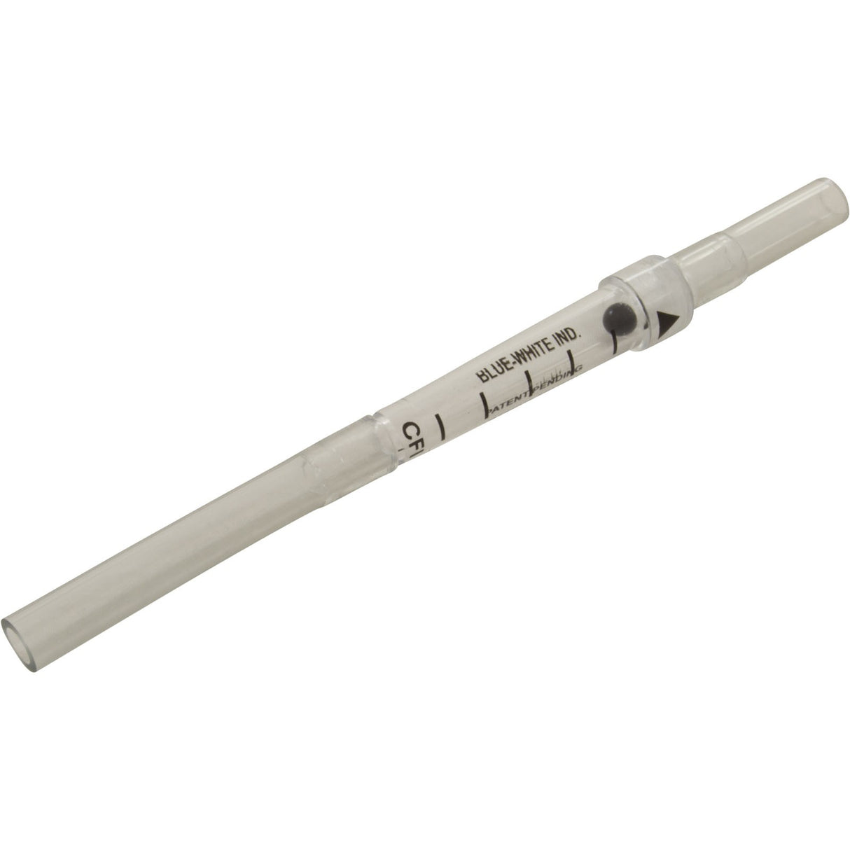 Flow Indicator, Blue-White, Glass, w/tubing 3/8" x 6-3/4' : 70000-700