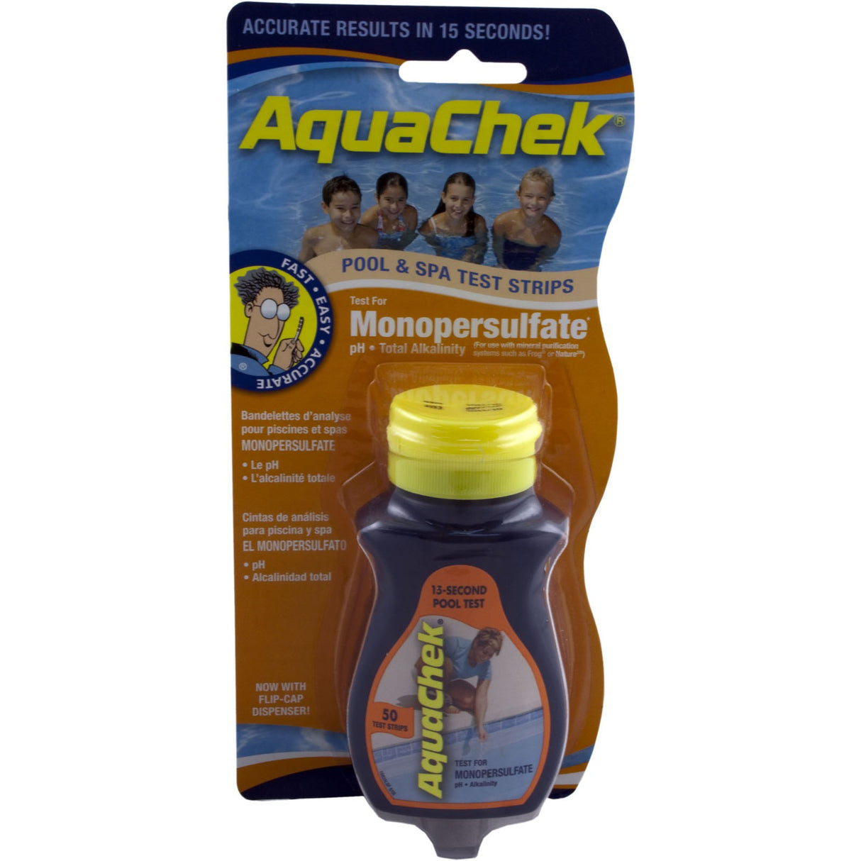Test Strips, AquaChek Orange, 3-in-1, Monopersulfate, 50 ct : 561682A