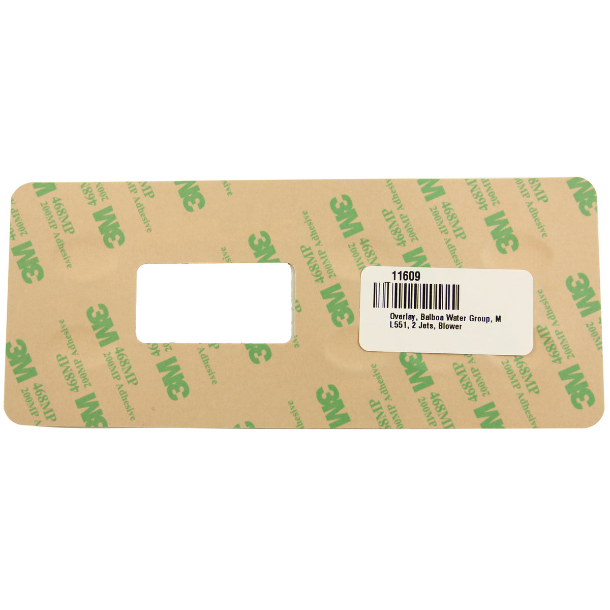 Overlay, Balboa Water Group, ML551, 2 Jets, Blower : 11609