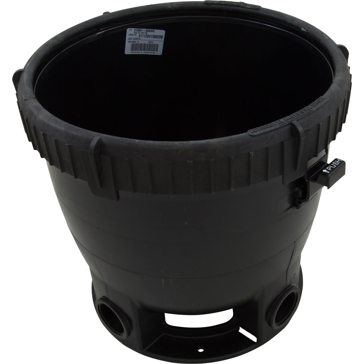 Tank Body, Pentair Sta-Rite System 2, Black : 27001-0009S