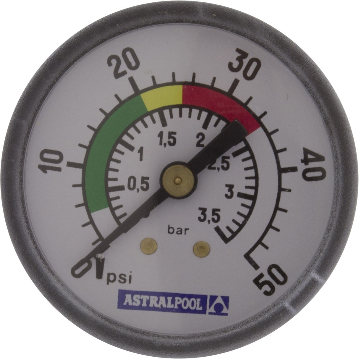 Pressure Gauge, Astral, 1/8" mpt, 50psi : 06671-0401