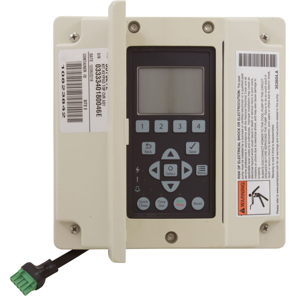 Keypad Assy Kit, Pentair IntelliFlo XF/2 VST, Almond : 357527Z