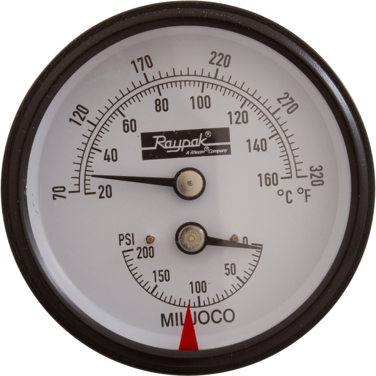 Temperature & Pressure Gauge Kit, Raypak Hydronic Heaters : 007399F