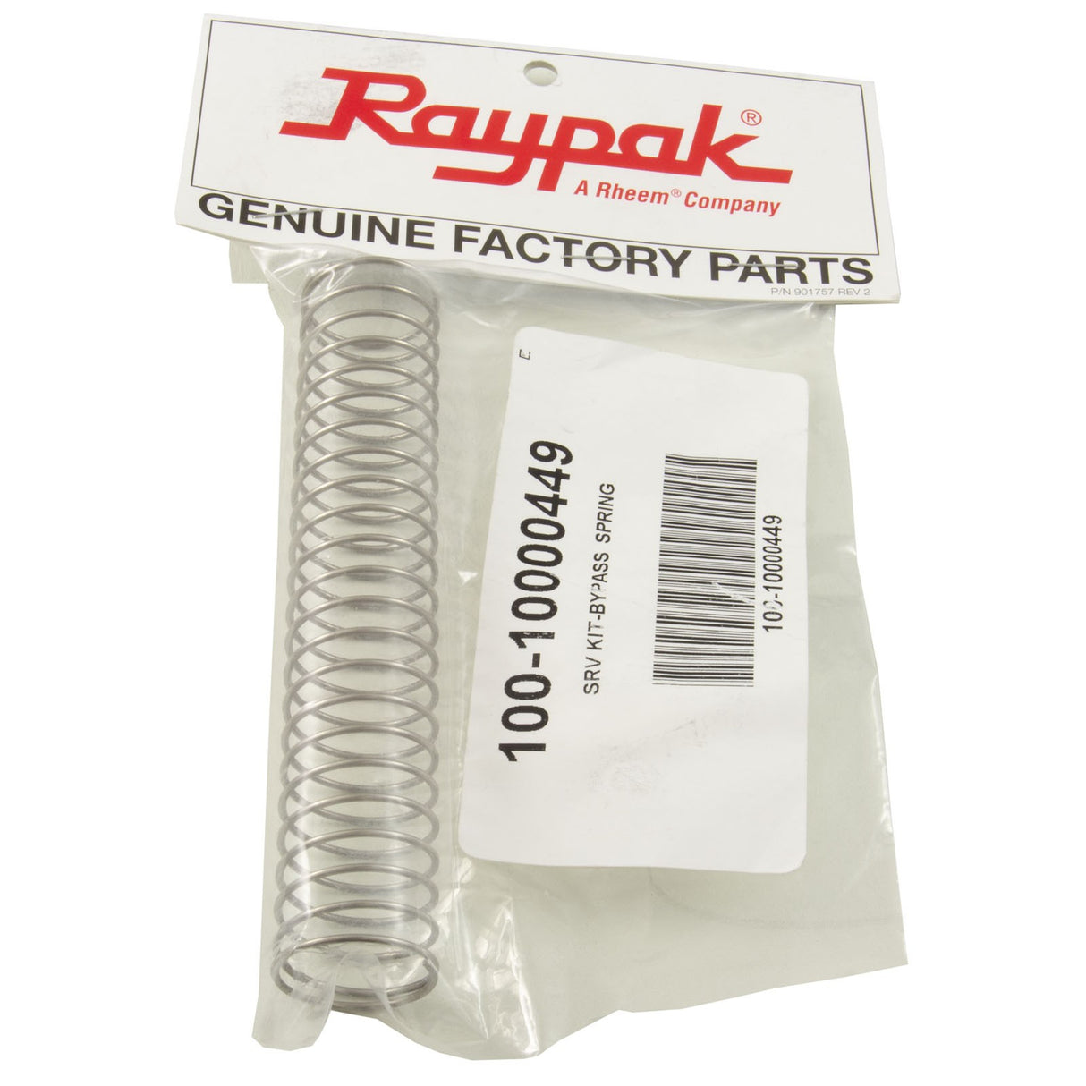 Bypass Spring Kit, Raypak 105A/105B/155A/185A/R185/207A/206A : 100-10000449