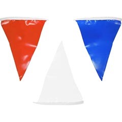 Backstroke Flag Set, 48 18"X 12" Pennants, 105Ft, RDWHTBL :