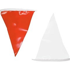 Backstroke Flag Set, 48 18"X 12" Pennants, 105Ft, Red/White :