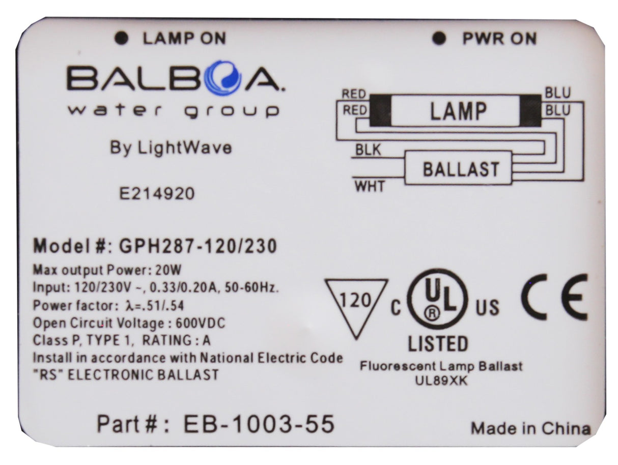 Sanitation System, BWG Wavetec254™, UV, 115v, 7W, 3/4"b : 59060-01