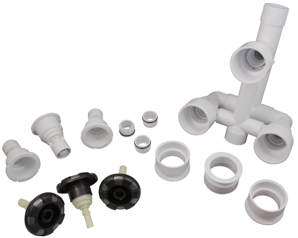 3 Jet Manifold Sys, Waterway, 9", a1-1/2"s x w2"sp, w/Intls : 210-3510G