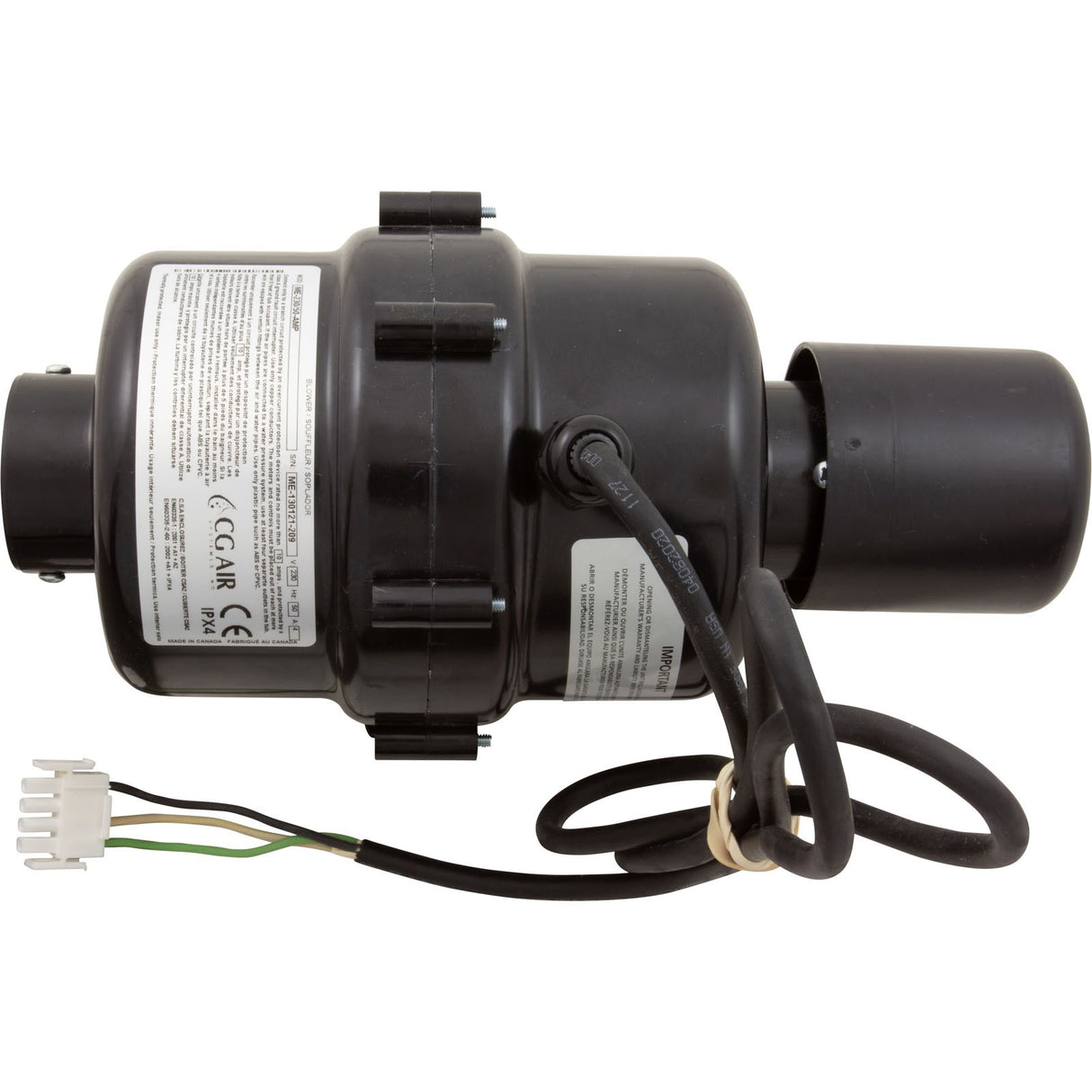 Blower, CG Air Millenium 3, 115v, 7.0A, 3-Spd, 3ft AMP : M3-120/60