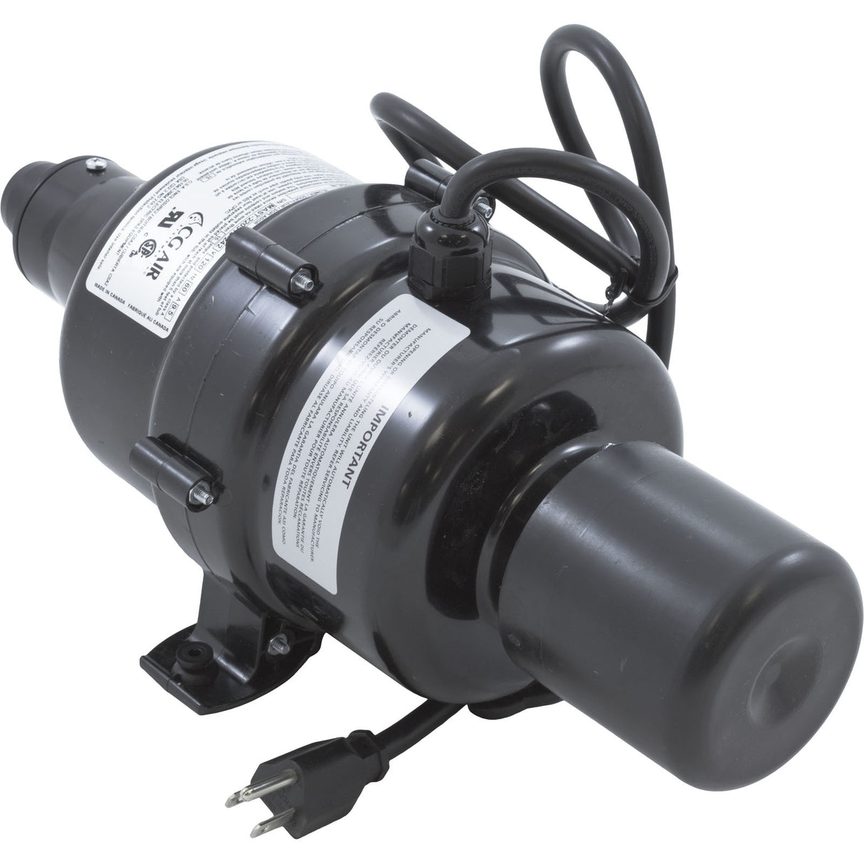 Blower, CG Air Millenium AS, 115v, 9.5A, w/Htr, Mflr, 3ft Nema, AS : MAST300-750-120/60AN