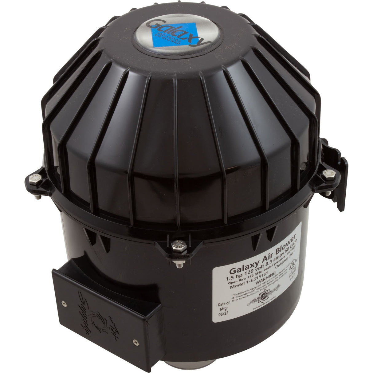 Blower, Air Supply Galaxy Pro, 1.5hp, 115v, 7.4A, Hardwire : 6515131