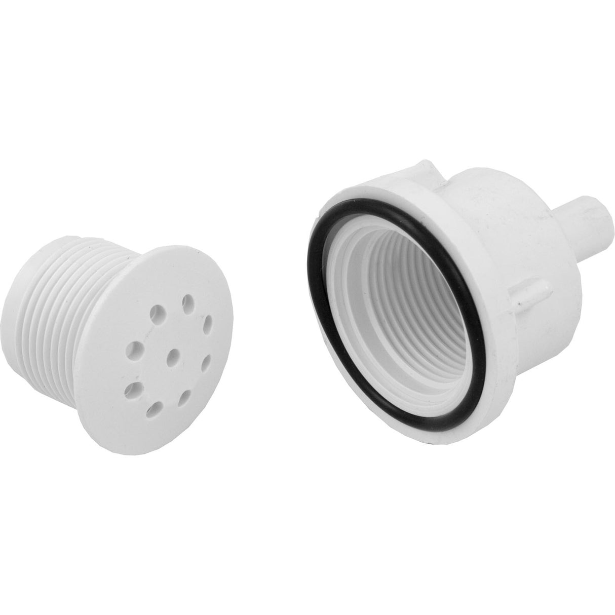 Air Injector, WW, Top Flo, 3/8"b, Straight Body, White : 670-2290