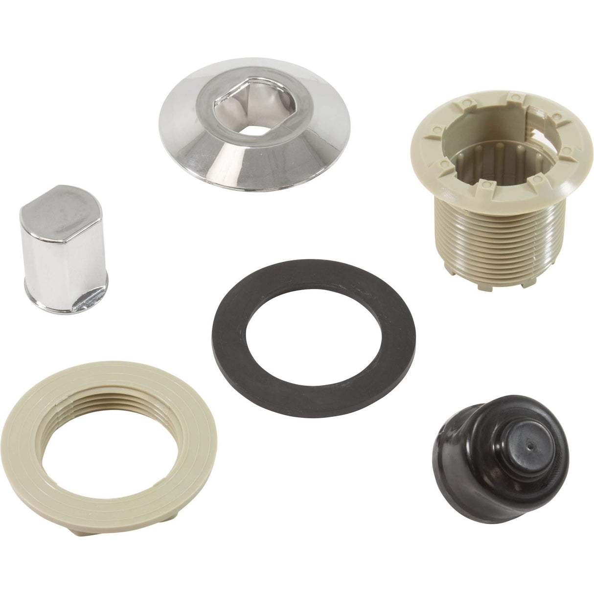 Air Button, Presair, Standard, 1-3/4"hs, 2-5/8"fd, Chrome : B225CA