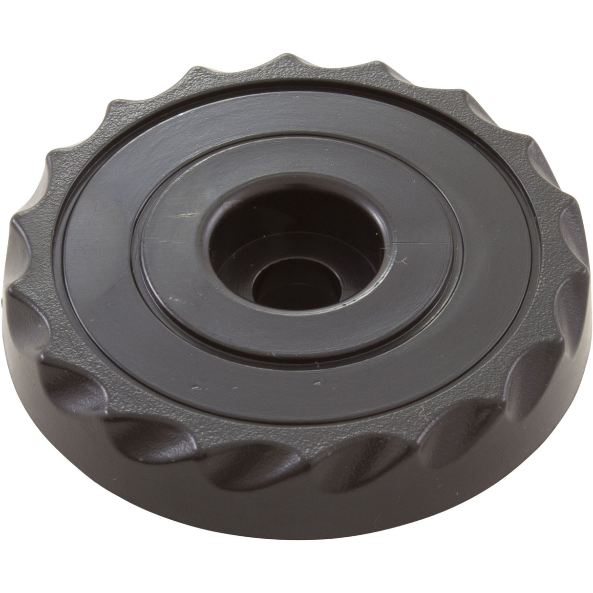 Knob, Waterway, F.A.S., 1" Scalloped, Black : 662-3011