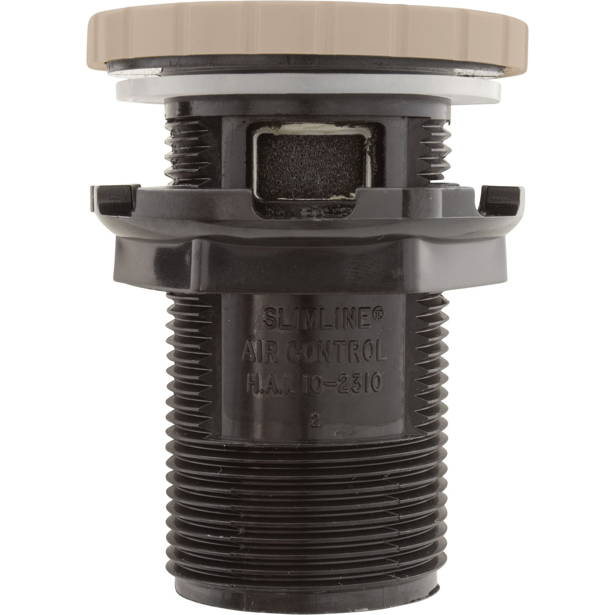 Air Ctrl, BWG/HAI Slimline, 1-3/4"hs, 2-1/2"fd, Nchd, Bone, 1" : 10-2310BON