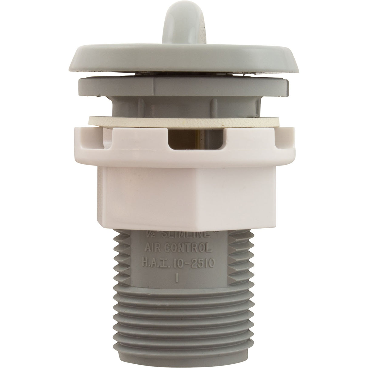 Air Ctrl, BWG/HAI Slimline, 1-1/16"hs, 1-5/8"fd, Nchd, Gry, 1/2" : 10-2510H-GR