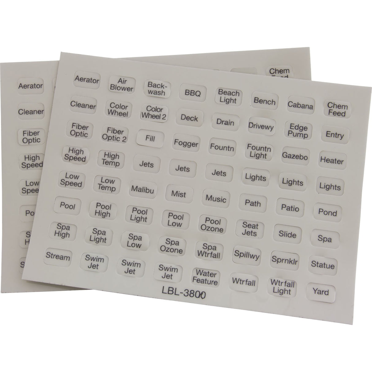Label, Pentair, Compool, Indoor Control Panel, CP3800 : LBL3800