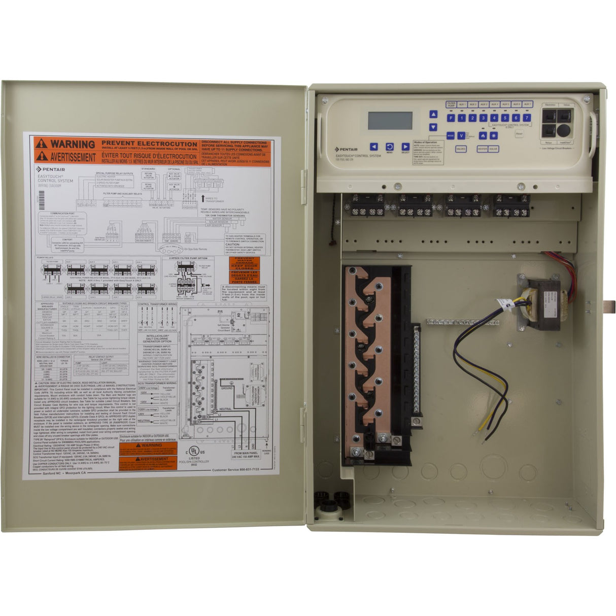 Cntrl Sys, Pentair, EasyTouch 4P, Sngl Body, no ICP/actuator : 520591