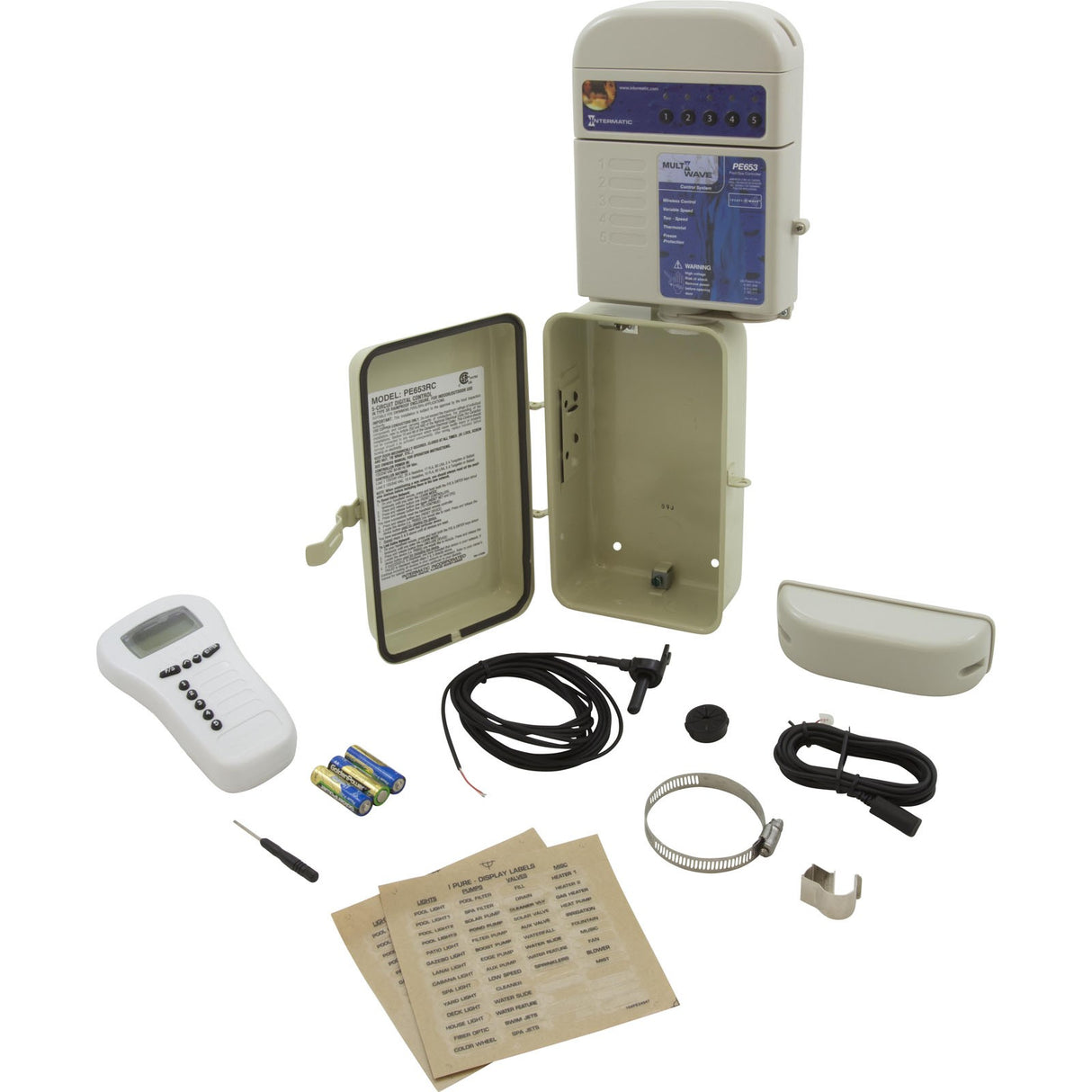 Control, Intermatic Multi-Wave PE653RC, 5 Circuit, w/Remote : PE653RC