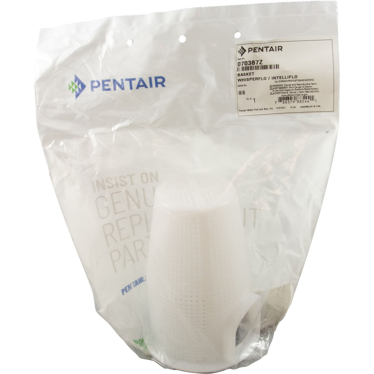 Basket, Pump, OEM Purex/Pent Whisperflo Aquatron Intelliflo : 070387Z