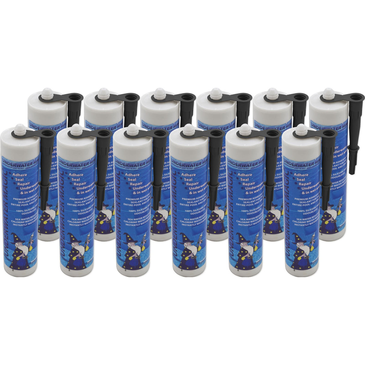 Sealant, Underwater Magic, 12ct, 290ml/9.8oz Tube, Black : UWM-09C