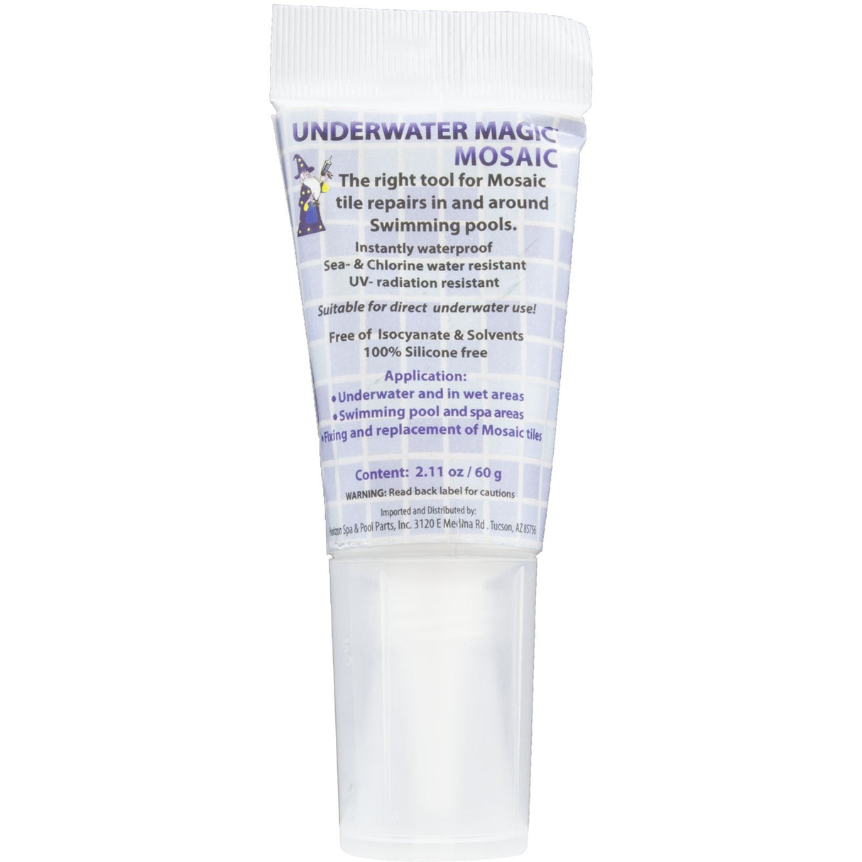 Sealant, Underwater Magic Mosaic, Single, 2.1 oz Tube, White : MOSAIC-60-EA