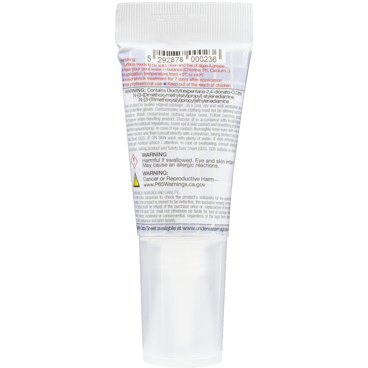 Sealant, Underwater Magic Mosaic, Single, 2.1 oz Tube, White : MOSAIC-60-EA