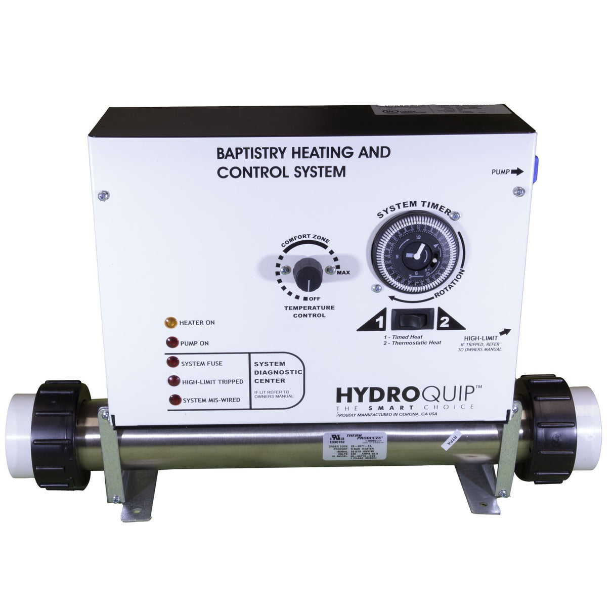 Baptismal Control, HQ BCS6000T-U, 5.5kW, 230v, With Timer : BCS-6000T-U