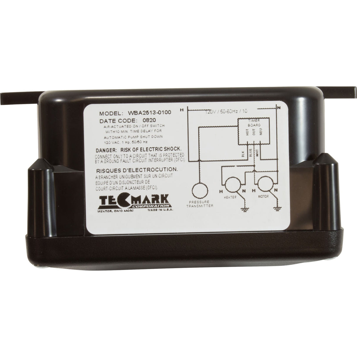 Timer, Tecmark, 120V, 1.0HP, Sensor Connector, Solid State : WBA2513-0100