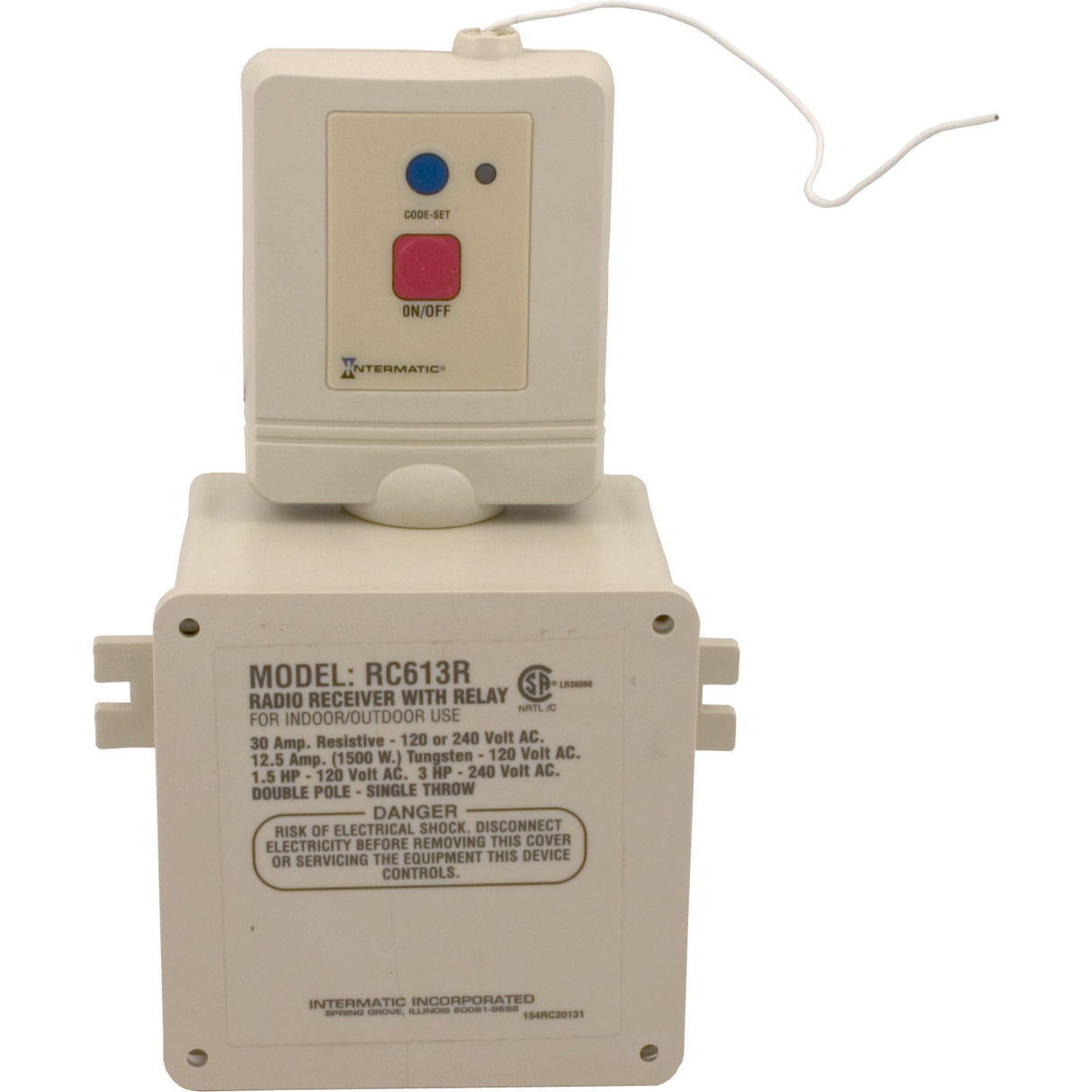 Receiver, Intermatic RC613, 115v/230v, Single Channel : RC613R
