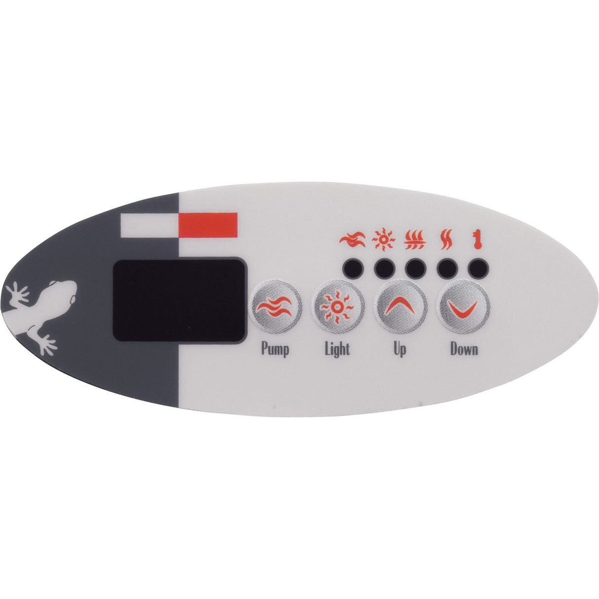 Overlay, Gecko TSC-9-GE1, 4 Button, P1, Light : 9916-100131