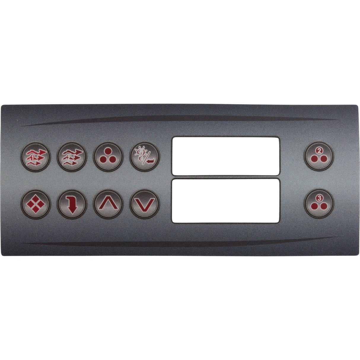 Overlay, HydroQuip HT2, 10 Button, Large Rec, wht/blk : 80-0211-10
